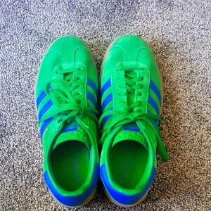 Adidas Gazelle Bold Tri Gum Sold Platform Blue And Green Shoes Size 9